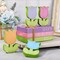 7Pcs Spring Wooden Tiered Tray Decor Farmhouse Faux Stacked Books Pastel Tulip Floral Table Centerpiece Block Signs for Party Home Kitchen
